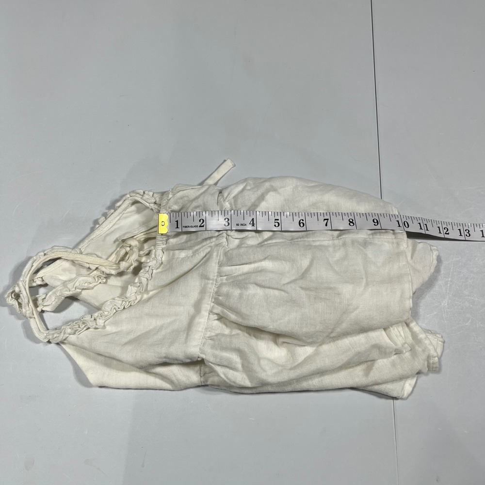 AmericanEagle Y2K Euro Summer Linen Halter Coquette Button Front Top Women Small - Picture 4 of 7